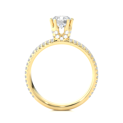 1.32 CT Round Lab Diamond Solitaire Ring 10k Solid White Gold Engagement & Wedding Bridal Set  Luxury Promise Ring - HIGHCARAT DIAMONDS