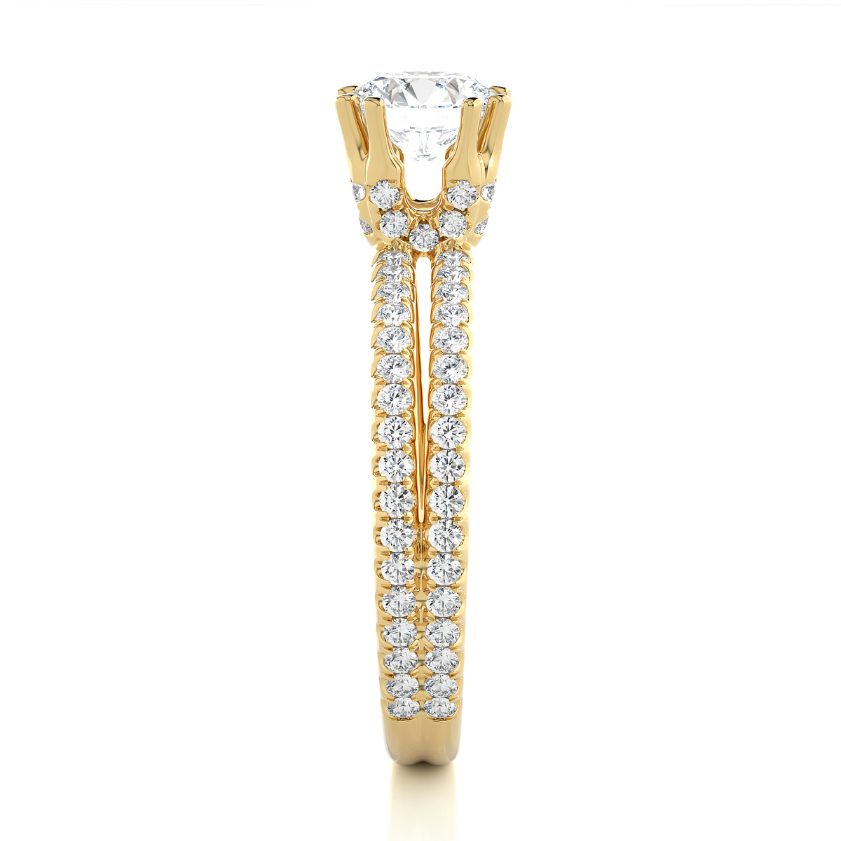 1.32 CT Round Lab Diamond Solitaire Ring 10k Solid White Gold Engagement & Wedding Bridal Set  Luxury Promise Ring - HIGHCARAT DIAMONDS