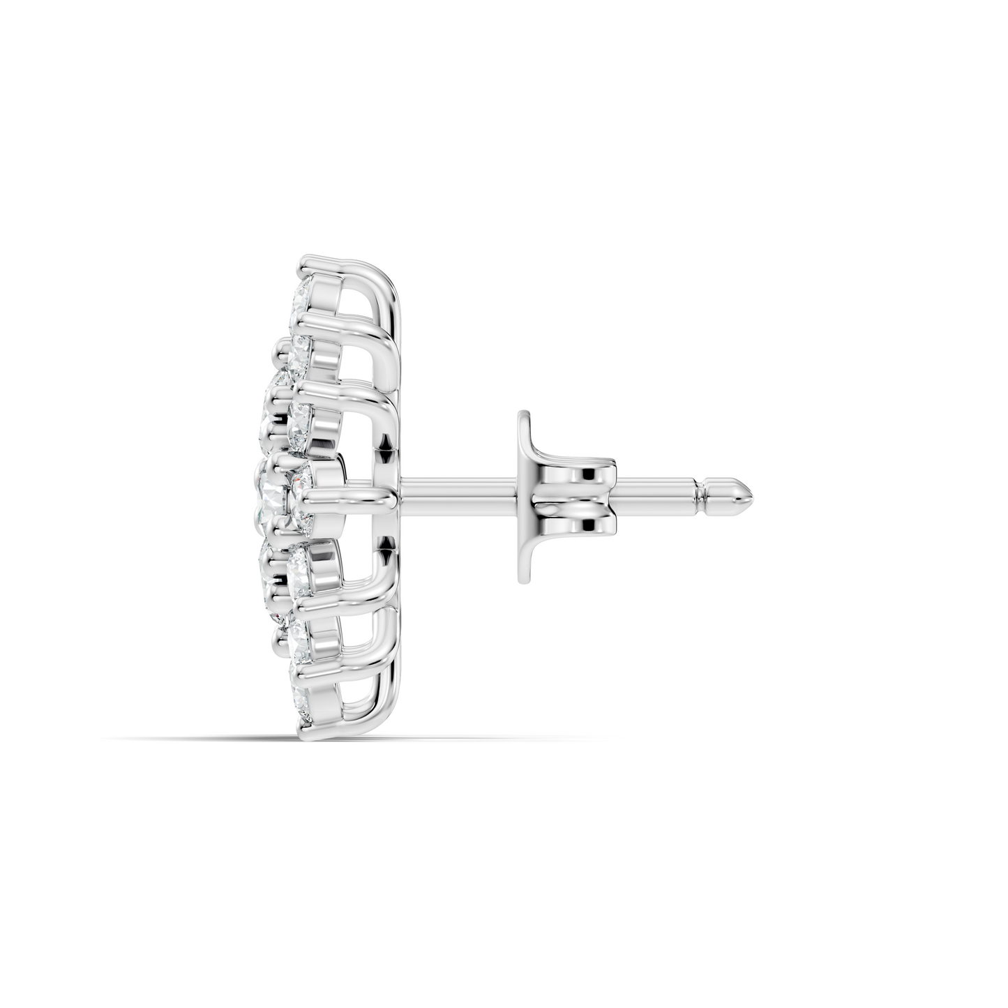 Lab Grown & Natural 10k solid Rose Gold Round Shape Diamond Daily Wear Stunning Studs Diamond Earrings For Women - HIGHCARAT DIAMONDS