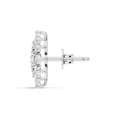 Lab Grown & Natural 10k solid Rose Gold Round Shape Diamond Daily Wear Stunning Studs Diamond Earrings For Women - HIGHCARAT DIAMONDS