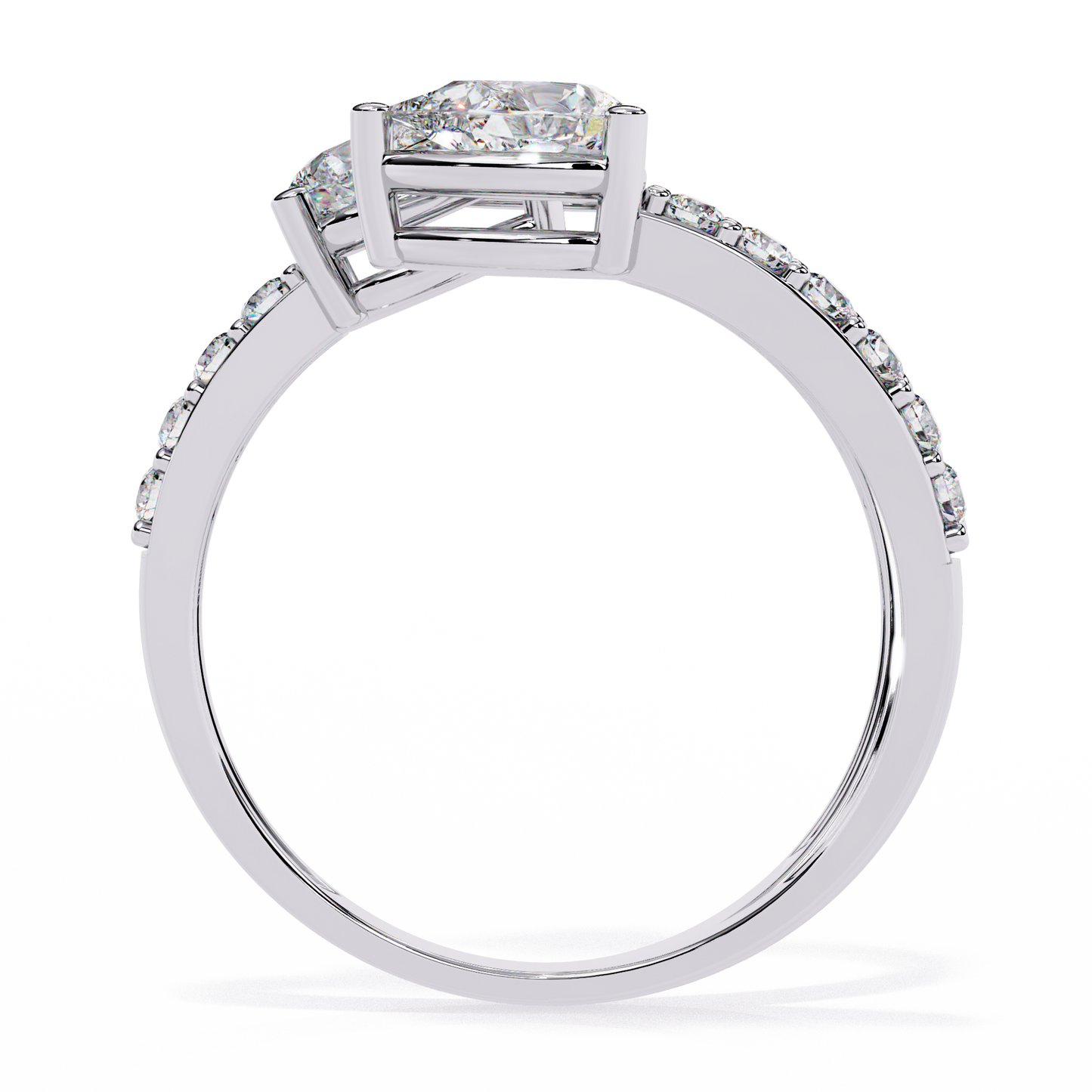 1.34Ct Pear And Round Cut Diamond Bypass Stunning Vintage Inspired Elegant Open Ring Gift For Women's