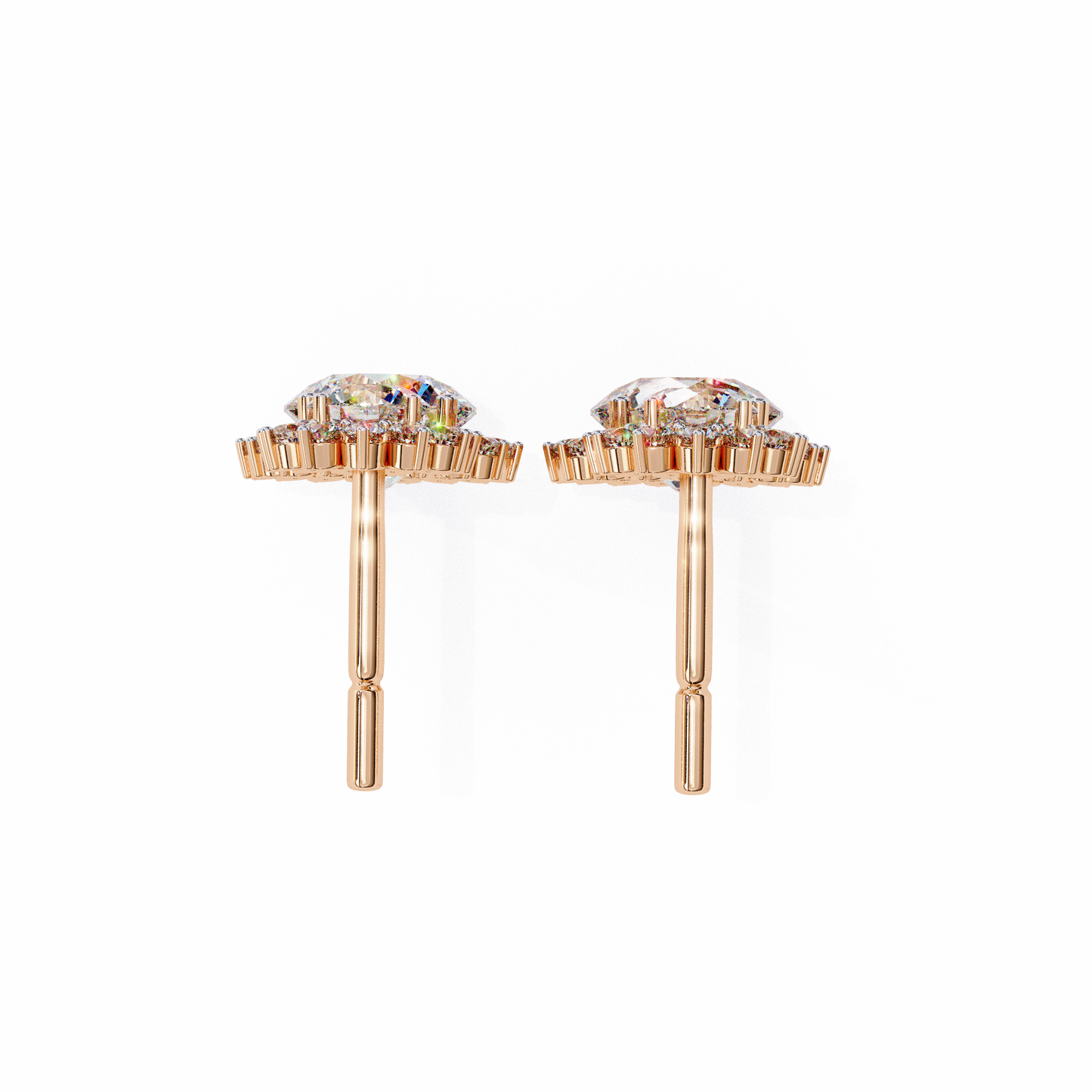 1.37Ct Round Cut Lab Grown Diamond Flower Shape Antique Elegant Classic Dainty Perfect Drop Earring For Gift - HIGHCARAT DIAMONDS