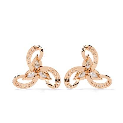 1.38 Ct Pear & Round Cut Lab Grown Diamond Earrings - HIGHCARAT DIAMONDS