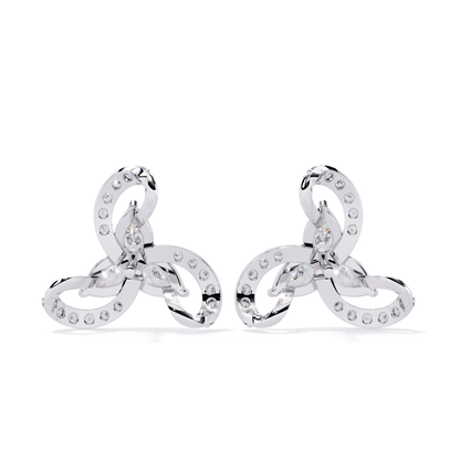 1.38 Ct Pear & Round Cut Lab Grown Diamond Earrings - HIGHCARAT DIAMONDS