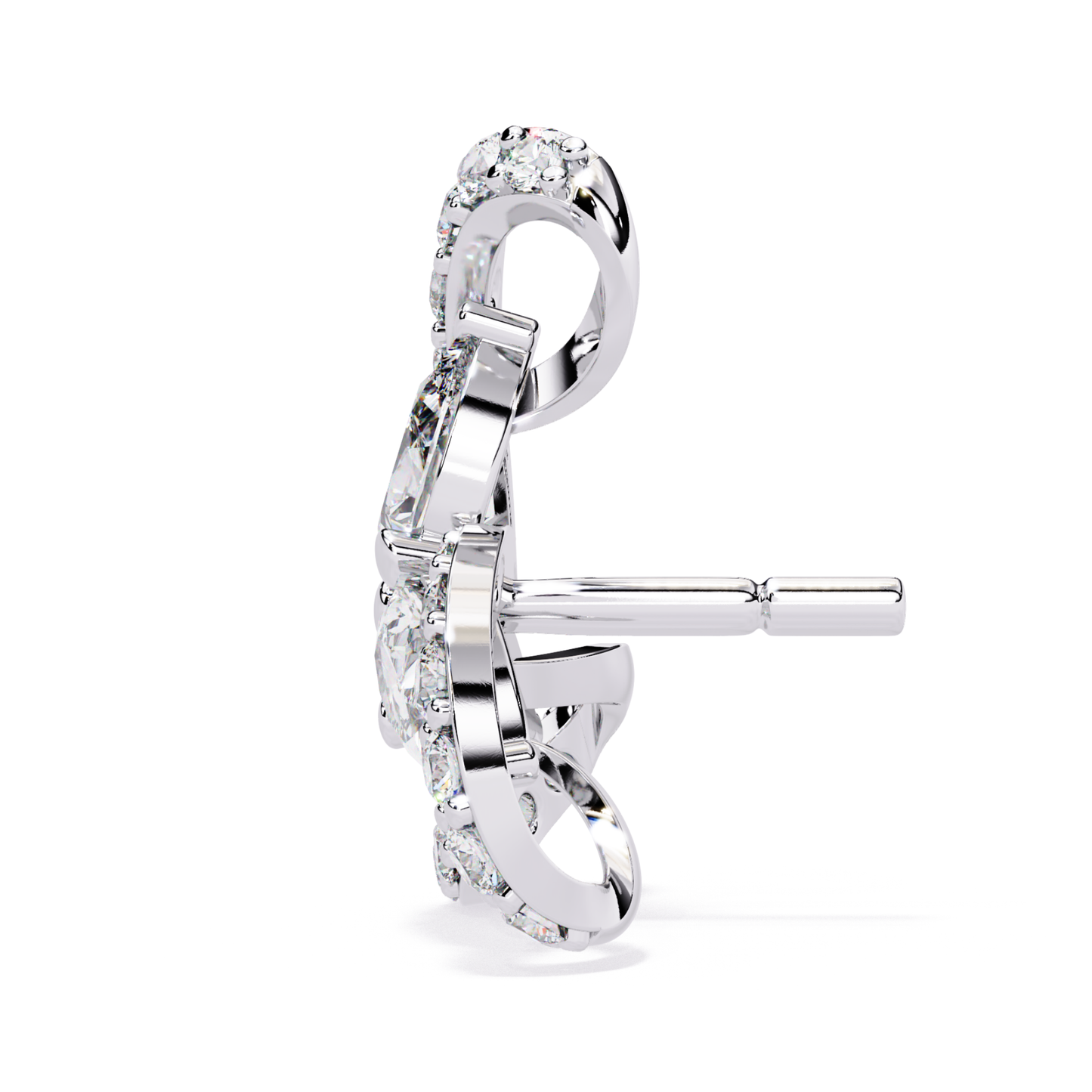 1.38 Ct Pear & Round Cut Lab Grown Diamond Earrings - HIGHCARAT DIAMONDS