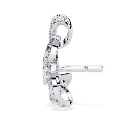 1.38 Ct Pear & Round Cut Lab Grown Diamond Earrings - HIGHCARAT DIAMONDS