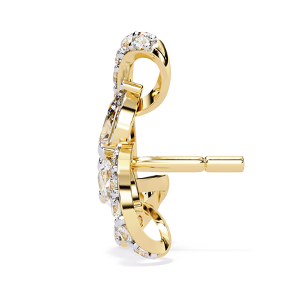 1.38 Ct Pear & Round Cut Lab Grown Diamond Earrings - HIGHCARAT DIAMONDS