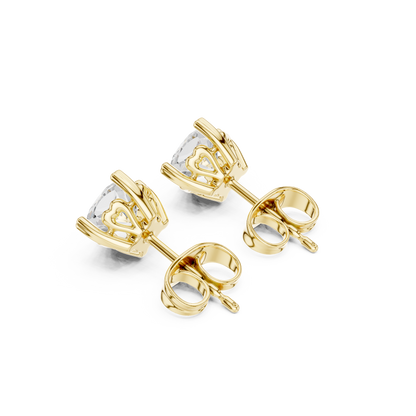 1.40 Ct Cushion Cut Lab Grown Diamond 10k Solid Gold Stunning Fabulous Diamond Earring For Her Birthday