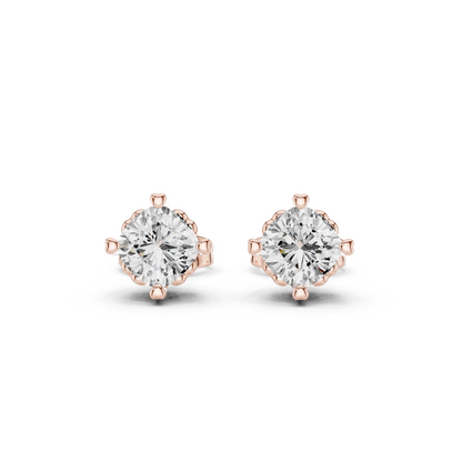 1.40 Ct Cushion Cut Lab Grown Diamond 10k Solid Gold Stunning Fabulous Diamond Earring For Her Birthday - HIGHCARAT DIAMONDS