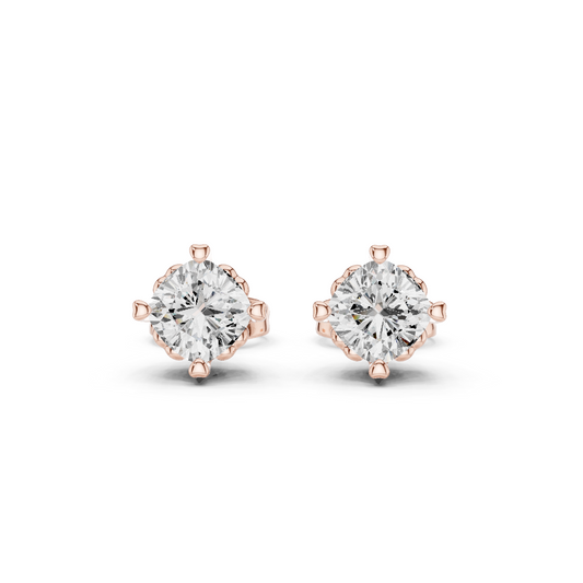 1.40 Ct Cushion Cut Lab Grown Diamond 10k Solid Gold Stunning Fabulous Diamond Earring For Her Birthday - HIGHCARAT DIAMONDS
