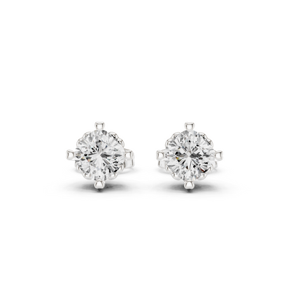 1.40 Ct Cushion Cut Lab Grown Diamond 10k Solid Gold Stunning Fabulous Diamond Earring For Her Birthday - HIGHCARAT DIAMONDS