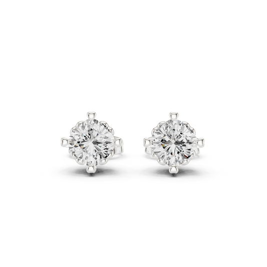 1.40 Ct Cushion Cut Lab Grown Diamond 10k Solid Gold Stunning Fabulous Diamond Earring For Her Birthday - HIGHCARAT DIAMONDS