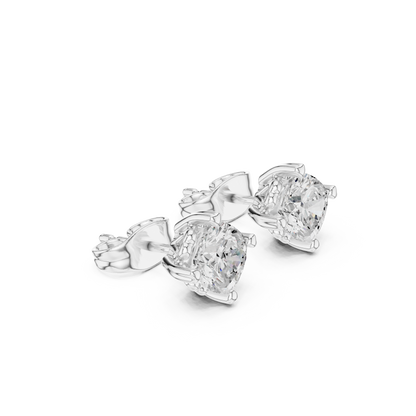 1.40 Ct Cushion Cut Lab Grown Diamond 10k Solid Gold Stunning Fabulous Diamond Earring For Her Birthday - HIGHCARAT DIAMONDS