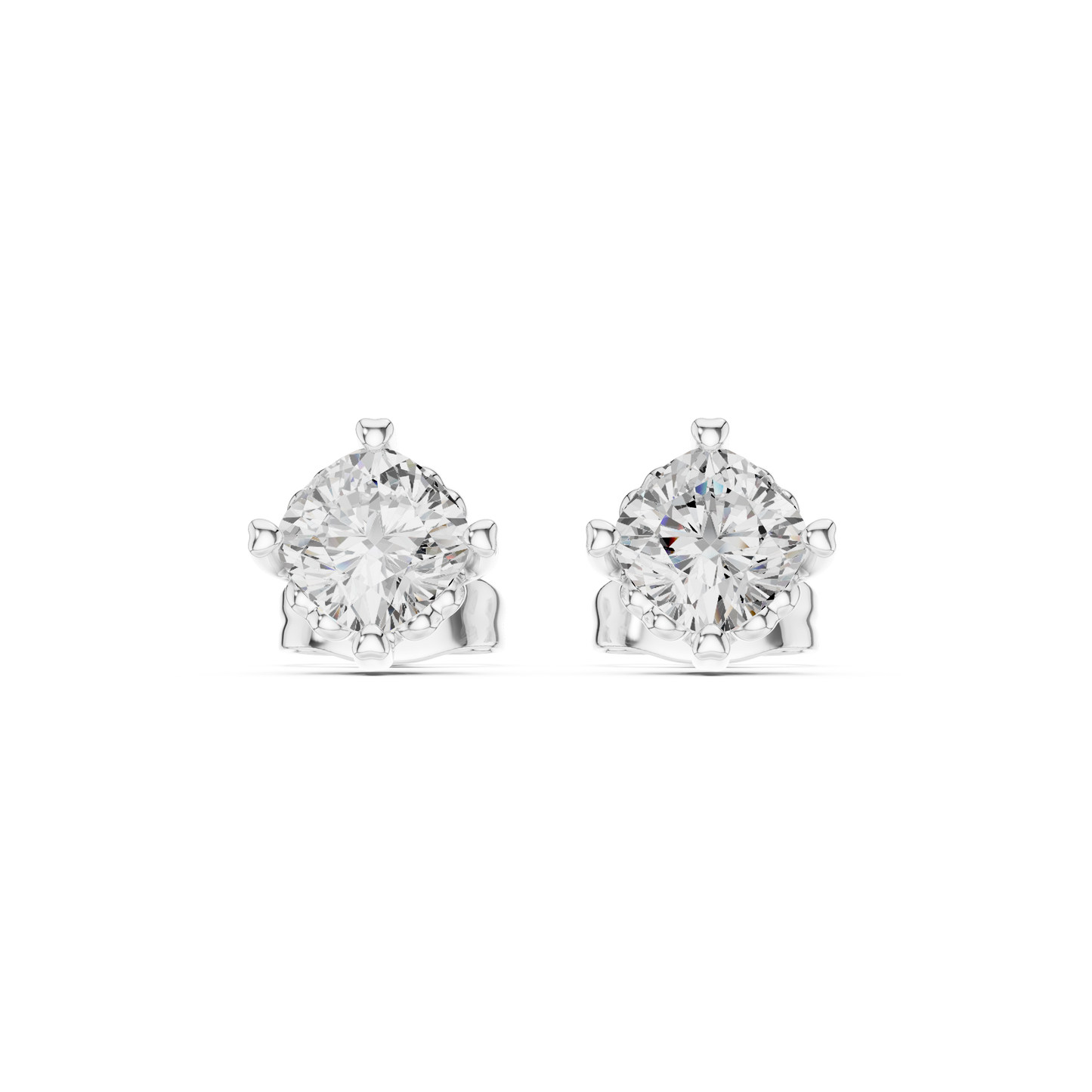 1.40 Ct Cushion Cut Lab Grown Diamond 10k Solid Gold Stunning Fabulous Diamond Earring For Her Birthday - HIGHCARAT DIAMONDS