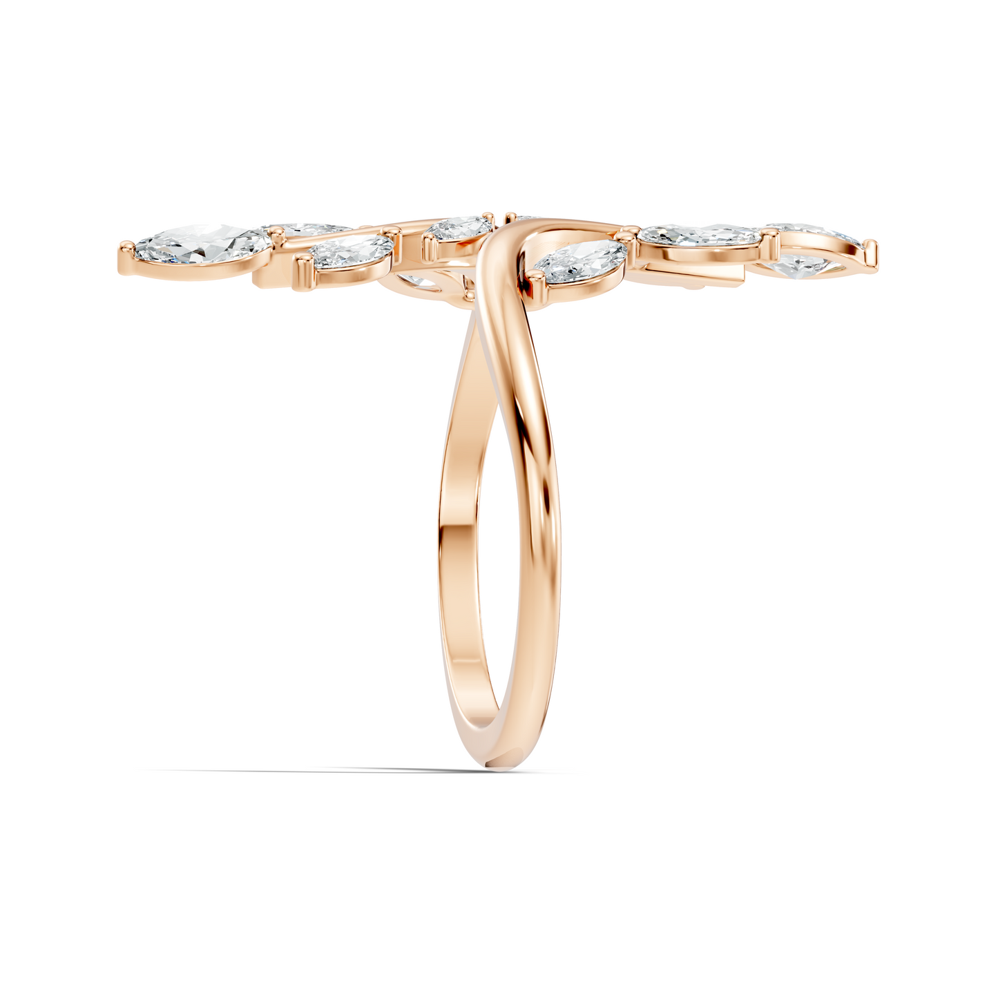 1.40Ct Marquise Cut Lab grown & Natural Diamond Unique Minimalist Vintage Party Wear Ring For Her - HIGHCARAT DIAMONDS