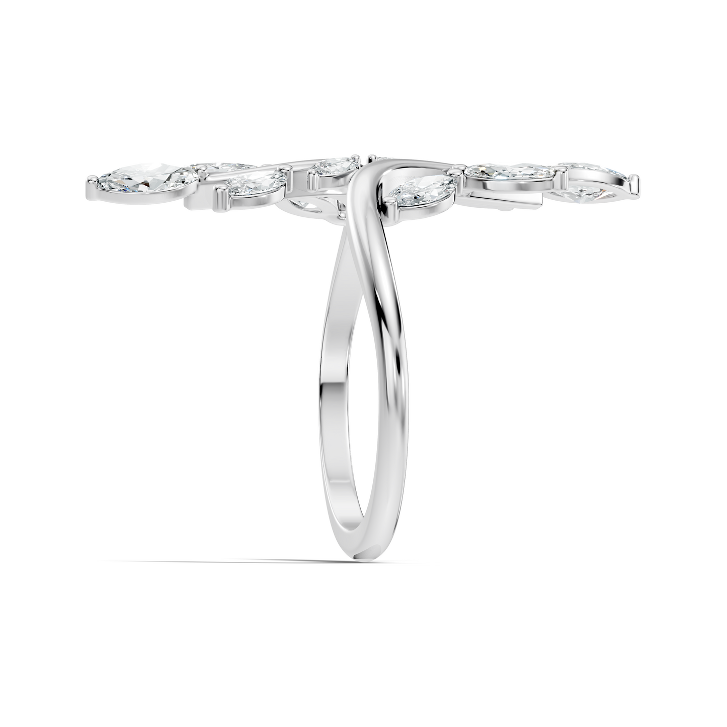 1.40Ct Marquise Cut Lab grown & Natural Diamond Unique Minimalist Vintage Party Wear Ring For Her - HIGHCARAT DIAMONDS