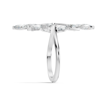 1.40Ct Marquise Cut Lab grown & Natural Diamond Unique Minimalist Vintage Party Wear Ring For Her - HIGHCARAT DIAMONDS