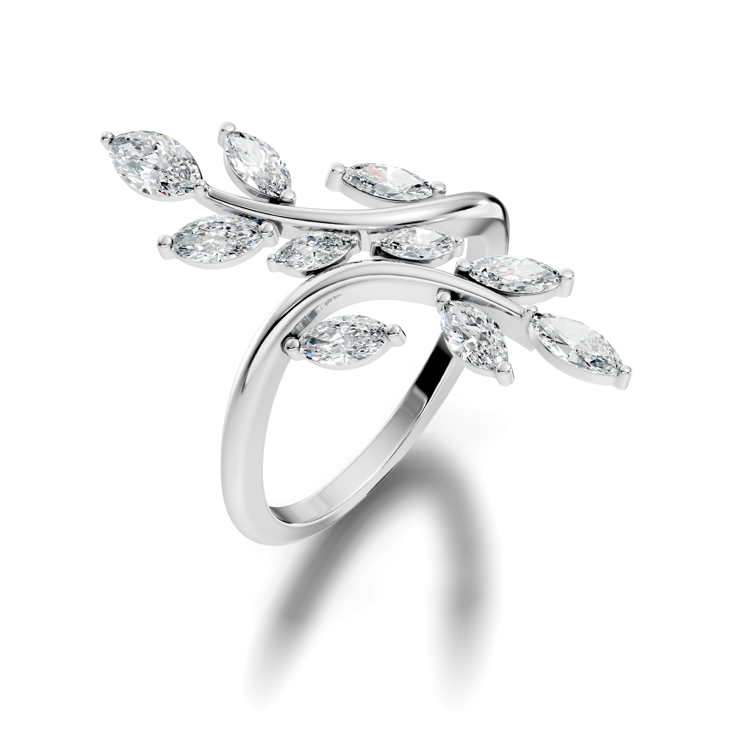 1.40Ct Marquise Cut Lab grown & Natural Diamond Unique Minimalist Vintage Party Wear Ring For Her - HIGHCARAT DIAMONDS