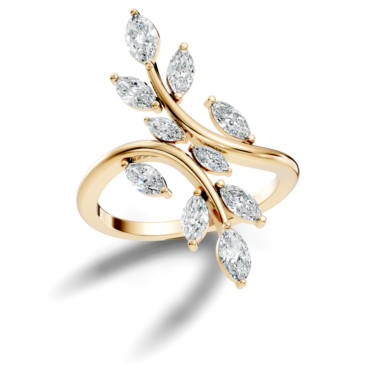 1.40Ct Marquise Cut Lab grown & Natural Diamond Unique Minimalist Vintage Party Wear Ring For Her - HIGHCARAT DIAMONDS