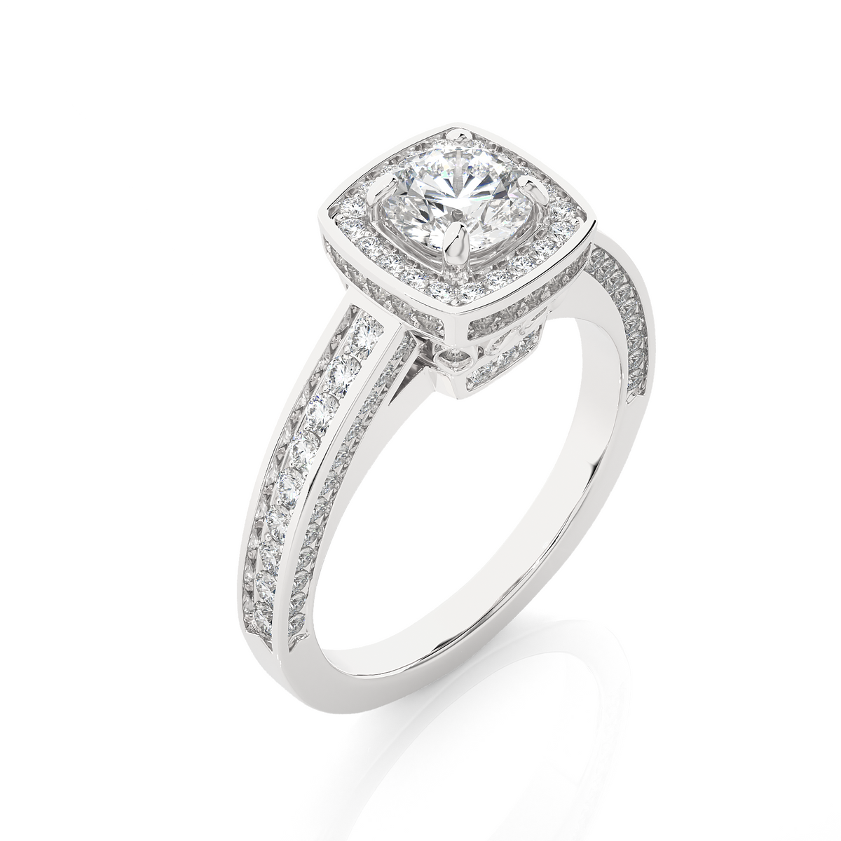 1.41 Carat Round Lab Grown Diamond Ring For her 14-18 K Solid Gold Accented Perfect for Wedding Ring - HIGHCARAT DIAMONDS
