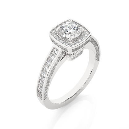 1.41 Carat Round Lab Grown Diamond Ring For her 14-18 K Solid Gold Accented Perfect for Wedding Ring - HIGHCARAT DIAMONDS