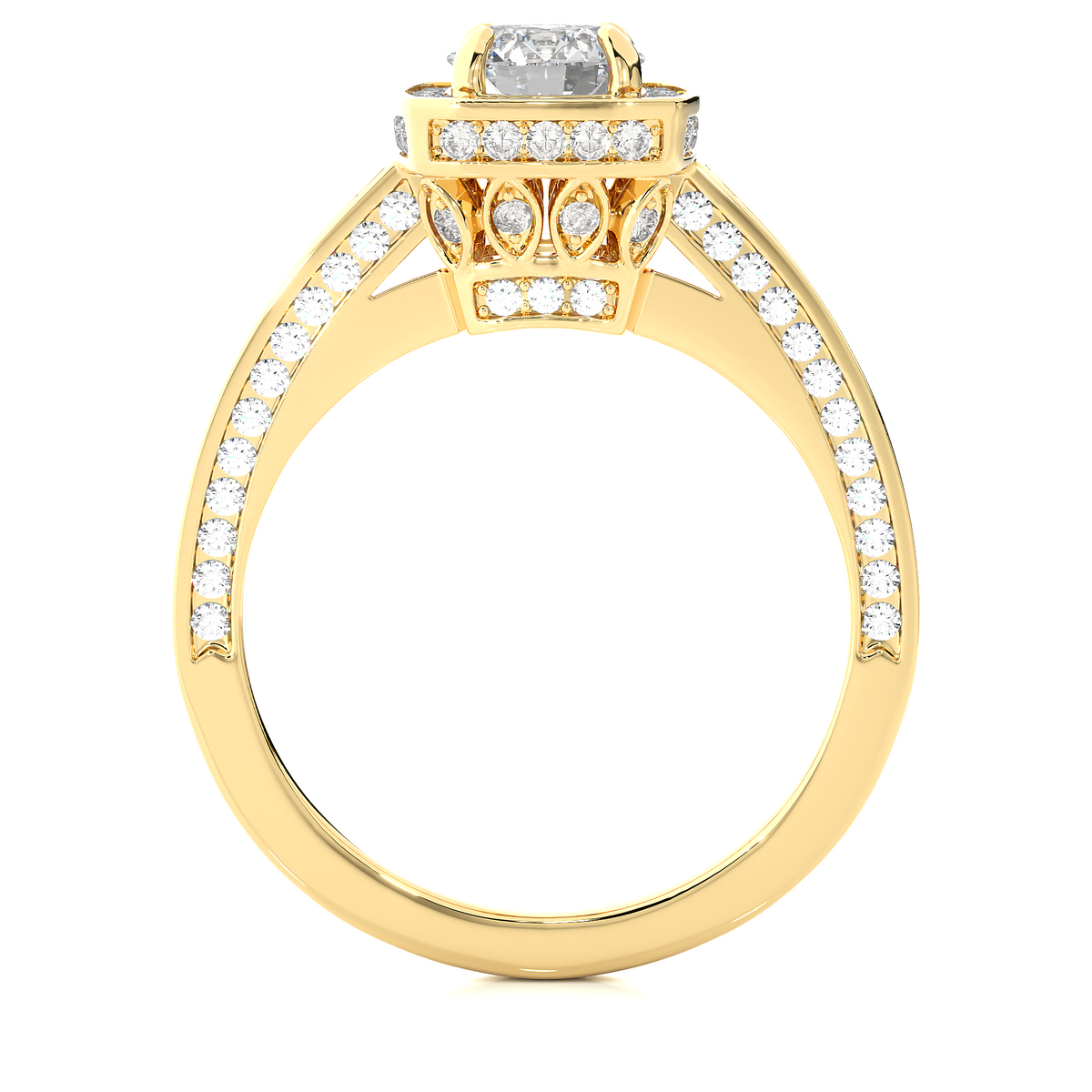 1.41 Carat Round Lab Grown Diamond Ring For her 14-18 K Solid Gold Accented Perfect for Wedding Ring - HIGHCARAT DIAMONDS