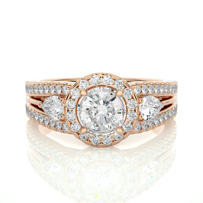 1.43 CT Pear Cut Top Grade Labgrown Diamond Ring Unique Delicate Stacking Wedding Ring Gift For Her - HIGHCARAT DIAMONDS