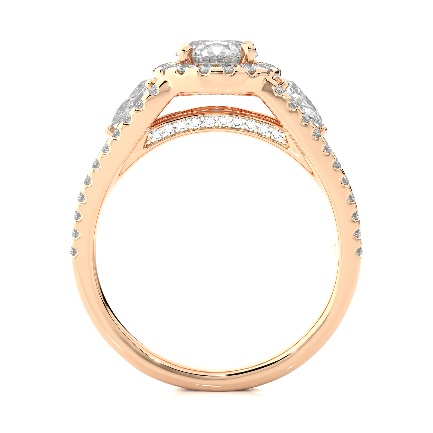 1.43 CT Pear Cut Top Grade Labgrown Diamond Ring Unique Delicate Stacking Wedding Ring Gift For Her - HIGHCARAT DIAMONDS