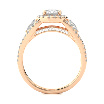 1.43 CT Pear Cut Top Grade Labgrown Diamond Ring Unique Delicate Stacking Wedding Ring Gift For Her - HIGHCARAT DIAMONDS