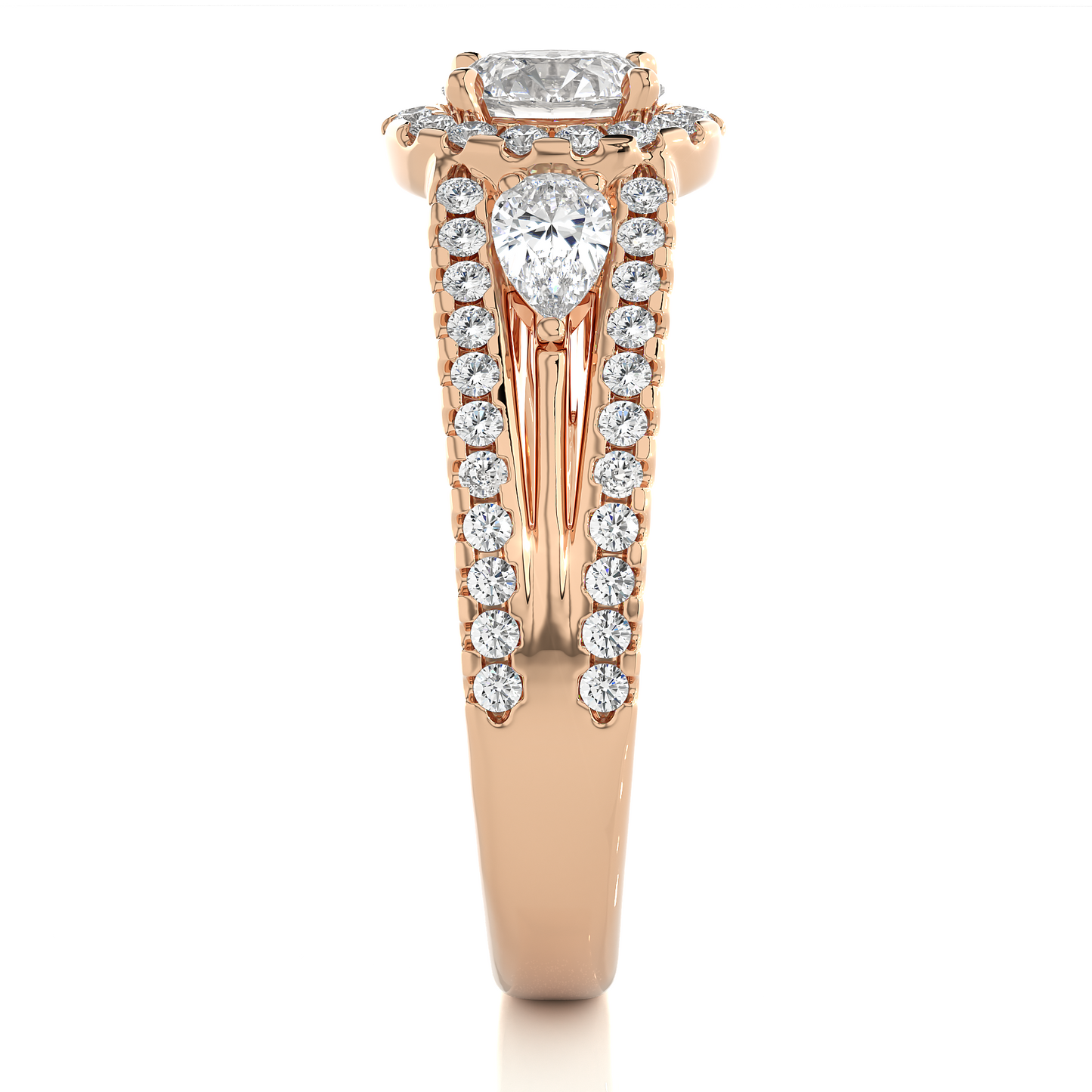 1.43 CT Pear Cut Top Grade Labgrown Diamond Ring Unique Delicate Stacking Wedding Ring Gift For Her - HIGHCARAT DIAMONDS