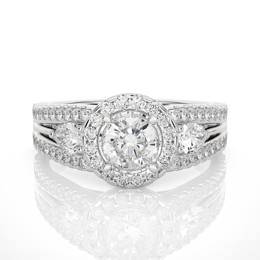 1.43 CT Pear Cut Top Grade Labgrown Diamond Ring Unique Delicate Stacking Wedding Ring Gift For Her - HIGHCARAT DIAMONDS
