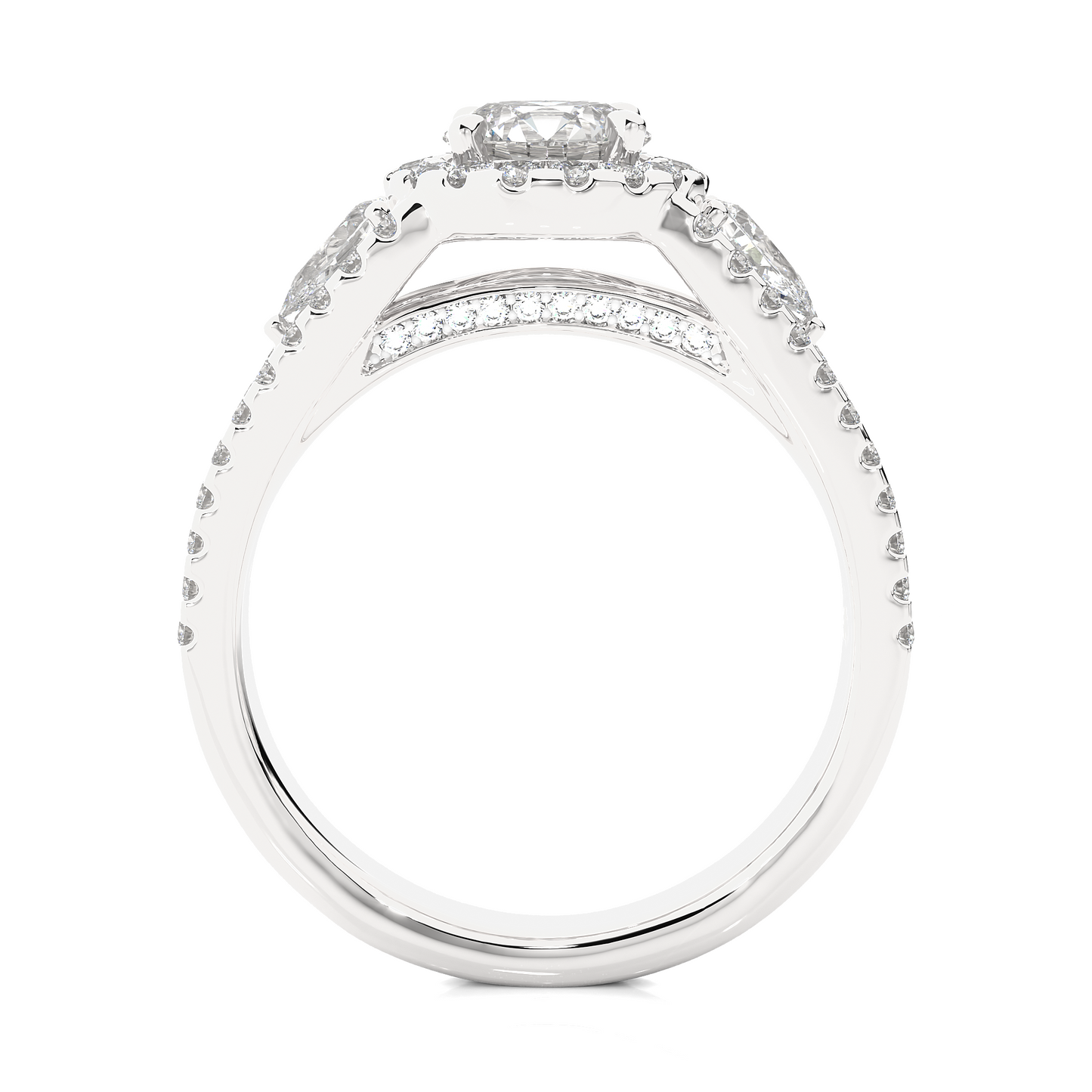 1.43 CT Pear Cut Top Grade Labgrown Diamond Ring Unique Delicate Stacking Wedding Ring Gift For Her - HIGHCARAT DIAMONDS