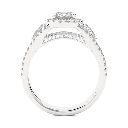 1.43 CT Pear Cut Top Grade Labgrown Diamond Ring Unique Delicate Stacking Wedding Ring Gift For Her - HIGHCARAT DIAMONDS