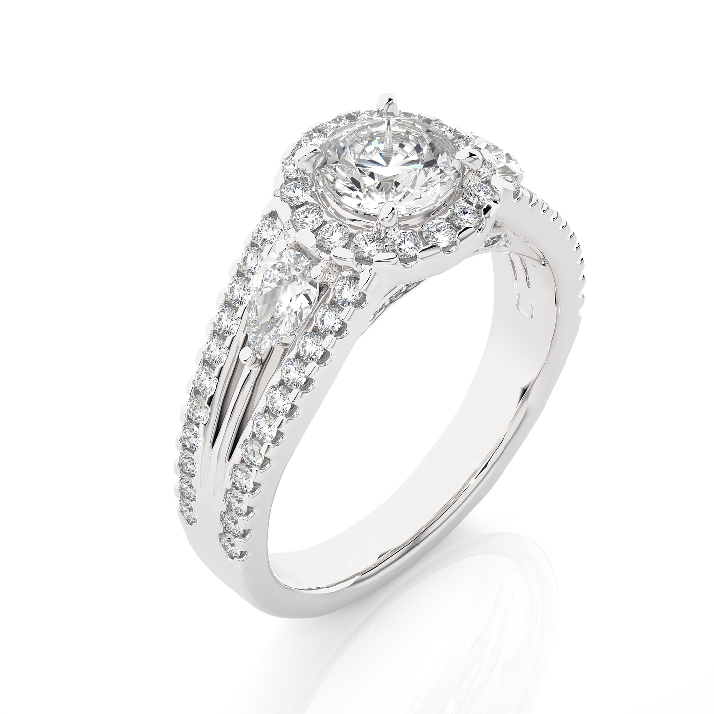 1.43 CT Pear Cut Top Grade Labgrown Diamond Ring Unique Delicate Stacking Wedding Ring Gift For Her - HIGHCARAT DIAMONDS