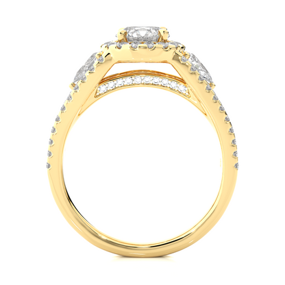 1.43 CT Pear Cut Top Grade Labgrown Diamond Ring Unique Delicate Stacking Wedding Ring Gift For Her - HIGHCARAT DIAMONDS