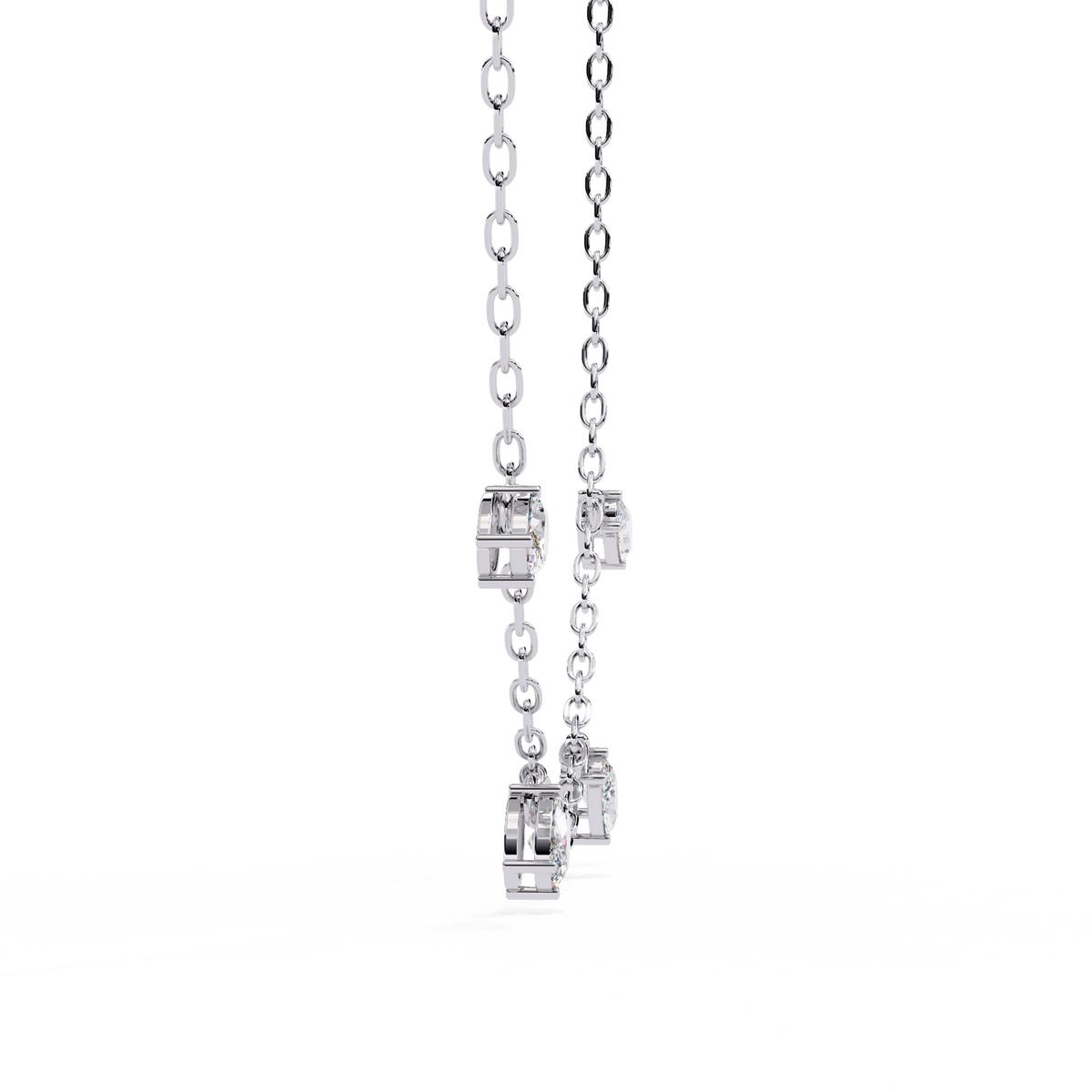 1.45 Carat Oval Cut Lab Grown Diamond 10K Solid Rose Gold Unique Vintage Party Wear Necklace Gift for Her Birthday - HIGHCARAT DIAMONDS