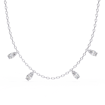 1.45 Carat Oval Cut Lab Grown Diamond 10K Solid Rose Gold Unique Vintage Party Wear Necklace Gift for Her Birthday - HIGHCARAT DIAMONDS