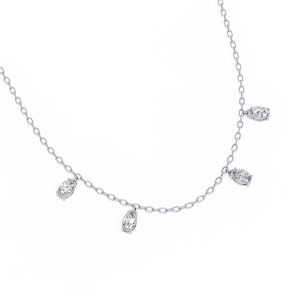 1.45 Carat Oval Cut Lab Grown Diamond 10K Solid Rose Gold Unique Vintage Party Wear Necklace Gift for Her Birthday - HIGHCARAT DIAMONDS
