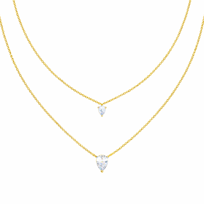 1.46 Ct Pear Cut Lab Grown Diamond Solitaire Unique  Statement Cluster Classic Necklace For birthday - HIGHCARAT DIAMONDS