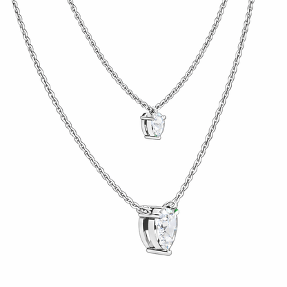 1.46 Ct Pear Cut Lab Grown Diamond Solitaire Unique  Statement Cluster Classic Necklace For birthday - HIGHCARAT DIAMONDS
