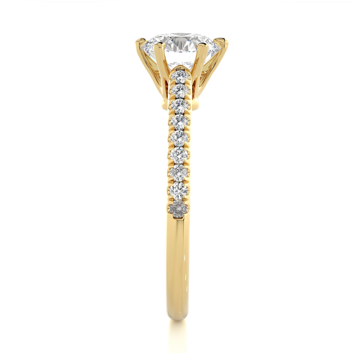 1.47 Carat Round Shaped Diamond Ring ,14K Solid Gold Luxury Diamond fabulous Ring For Her