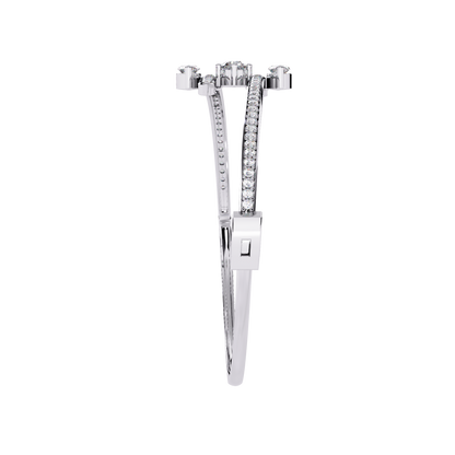 1.56Ct Marquise And Round Cut Lab Grown Diamond Unique Channel Set 14k Yellow Gold Daily Wear Bangle - HIGHCARAT DIAMONDS