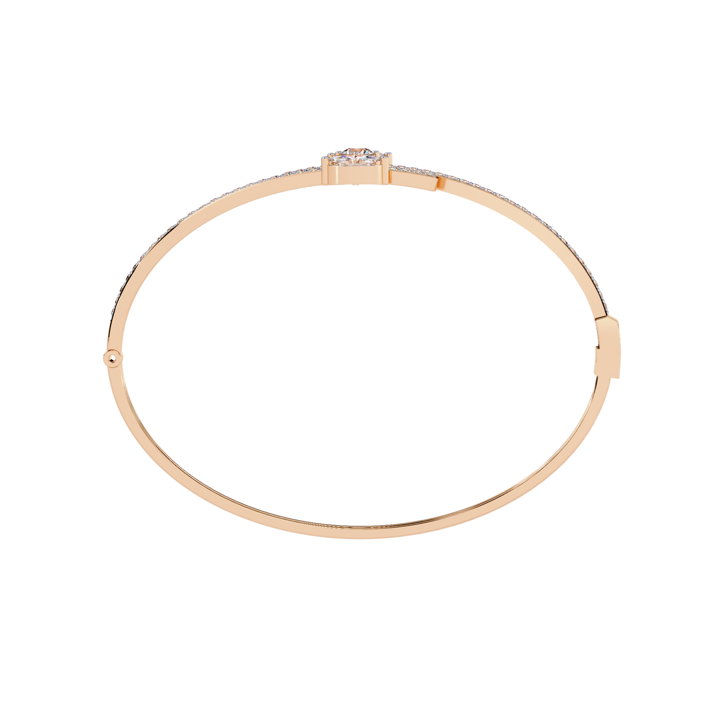 1.56Ct Marquise And Round Cut Lab Grown Diamond Unique Channel Set 14k Yellow Gold Daily Wear Bangle - HIGHCARAT DIAMONDS