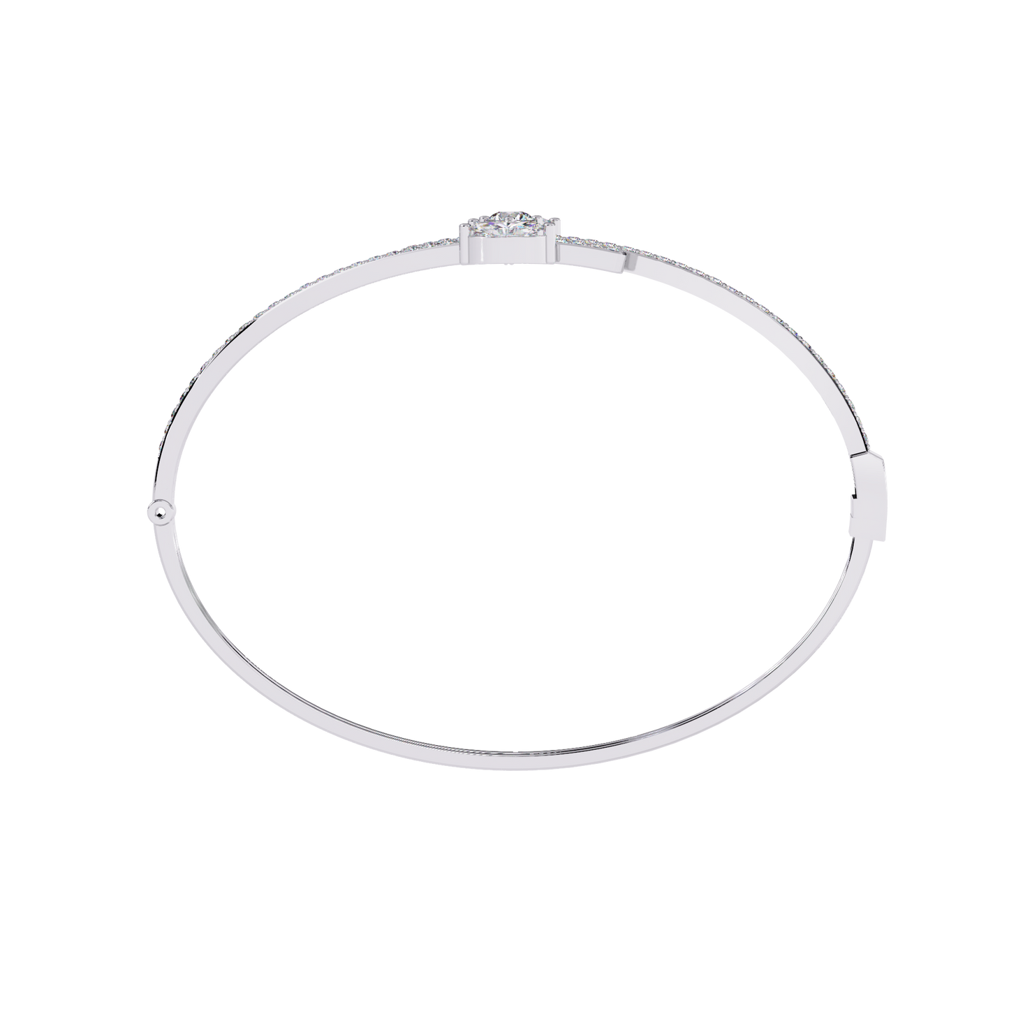1.56Ct Marquise And Round Cut Lab Grown Diamond Unique Channel Set 14k Yellow Gold Daily Wear Bangle - HIGHCARAT DIAMONDS