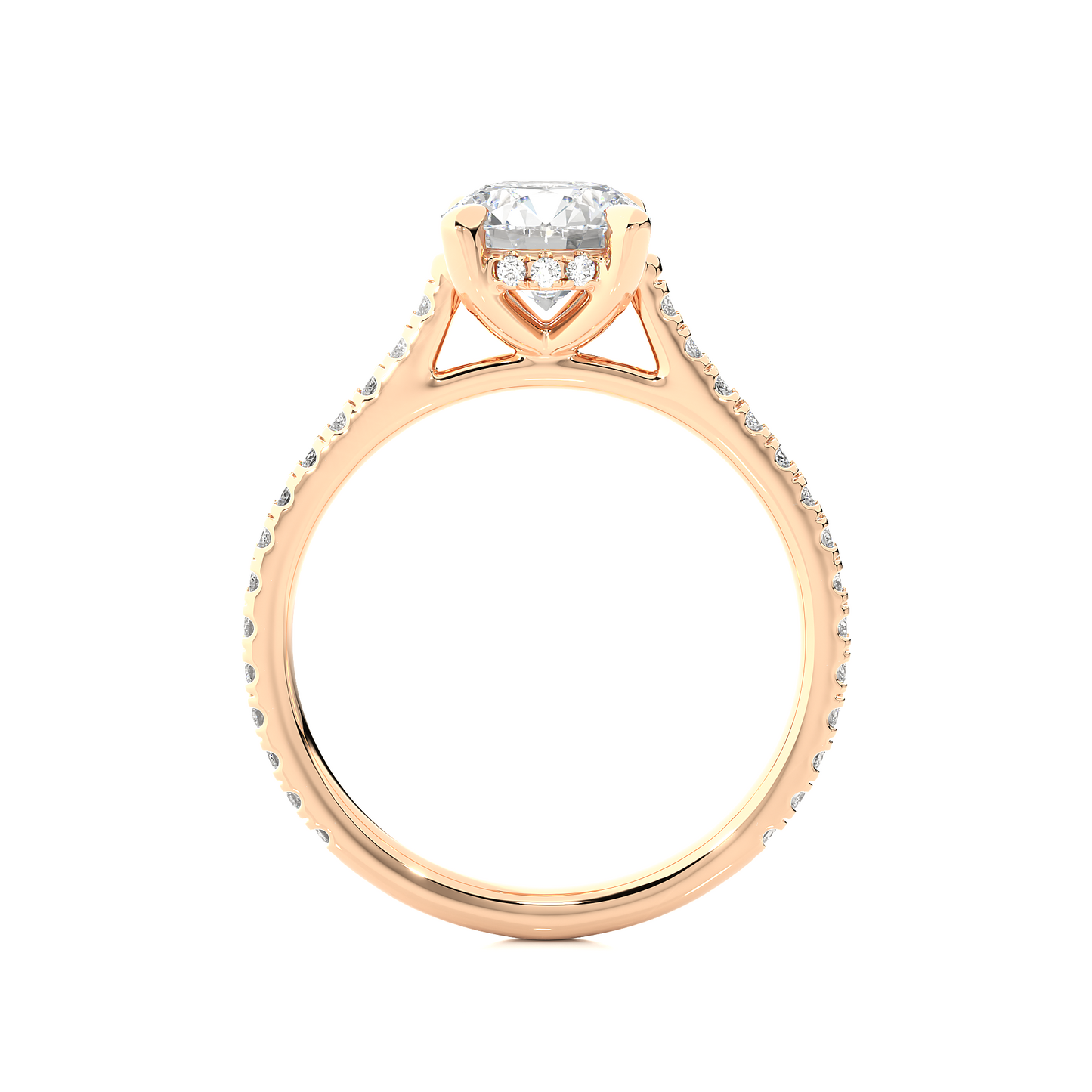 1.58 Carat and 14k,18k,10k option metal is available Round Shaped lab grown diamond proposal Ring