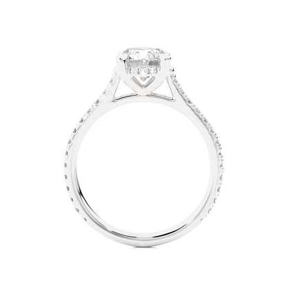 1.58 Carat and 14k,18k,10k option metal is available Round Shaped lab grown diamond proposal Ring
