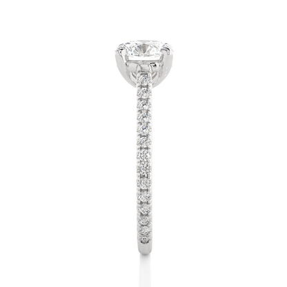 1.58 Carat and 14k,18k,10k option metal is available Round Shaped lab grown diamond proposal Ring