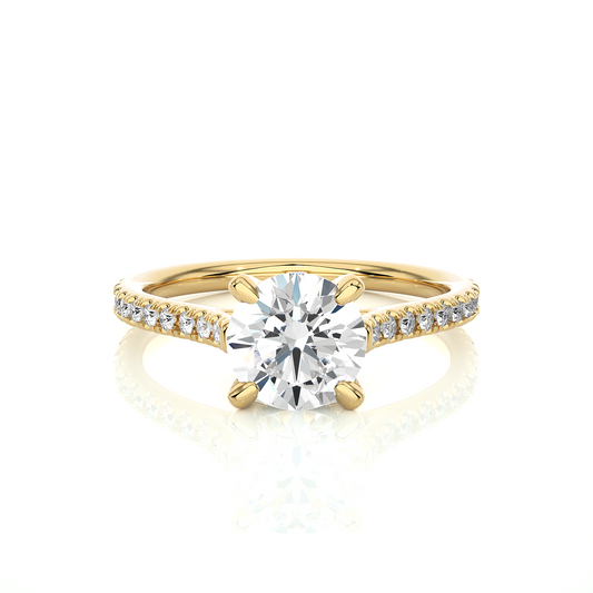1.58 Carat and 14k,18k,10k option metal is available Round Shaped lab grown diamond proposal Ring - HIGHCARAT DIAMONDS