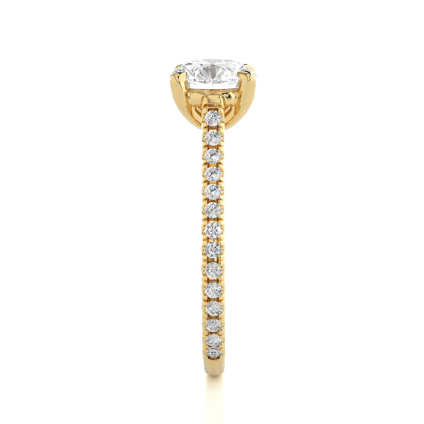 1.58 Carat and 14k,18k,10k option metal is available Round Shaped lab grown diamond proposal Ring