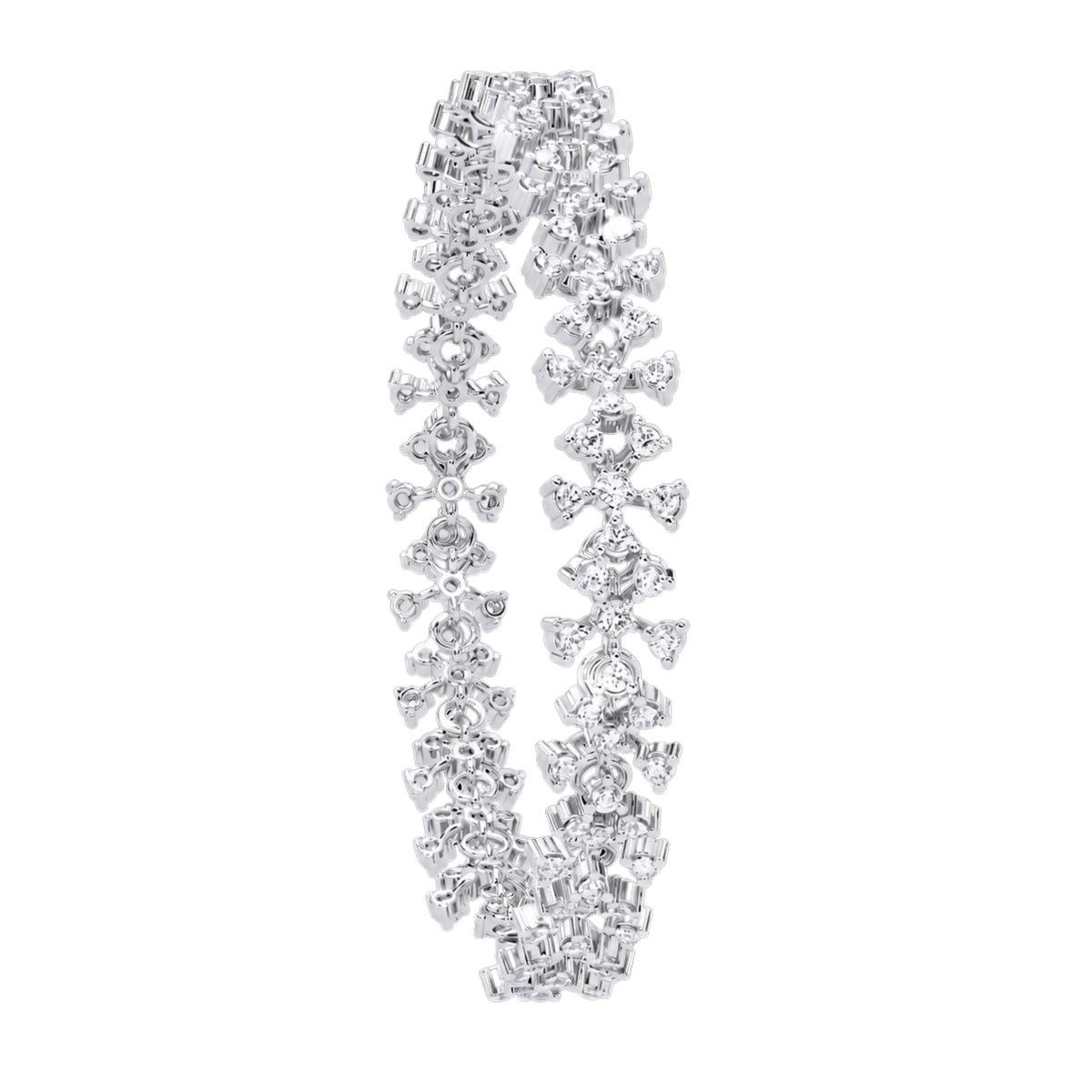 1.59Ct Round Cut Top Grade Diamond Antique Flower Shape Cluster Dainty Bridesmaid Tennis Bracelet Gift For Women's - HIGHCARAT DIAMONDS